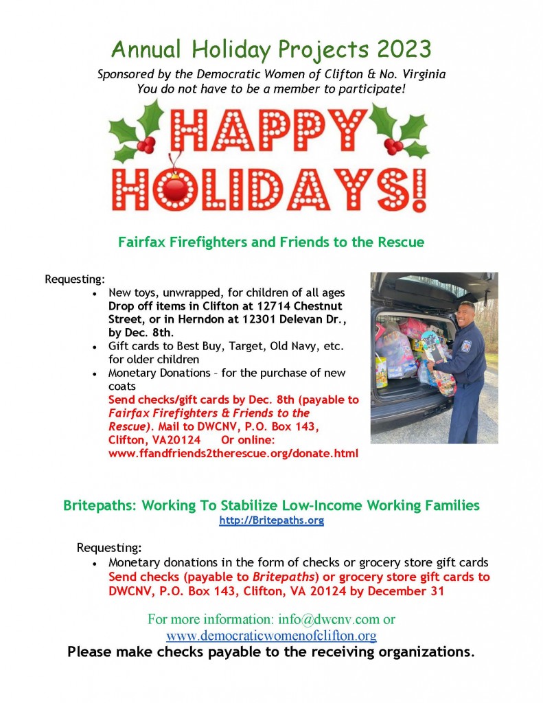 Holiday Projects Flier  2023